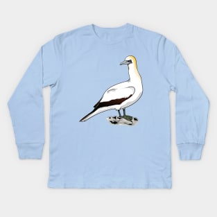 Australasian gannet Tākapu Takapu Kids Long Sleeve T-Shirt